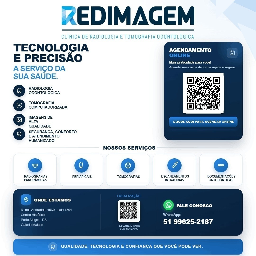 Redimagem - Clínica de Radiologia e Tomografia Odontológica. Tecnologia e precisão a serviço da sua saúde.